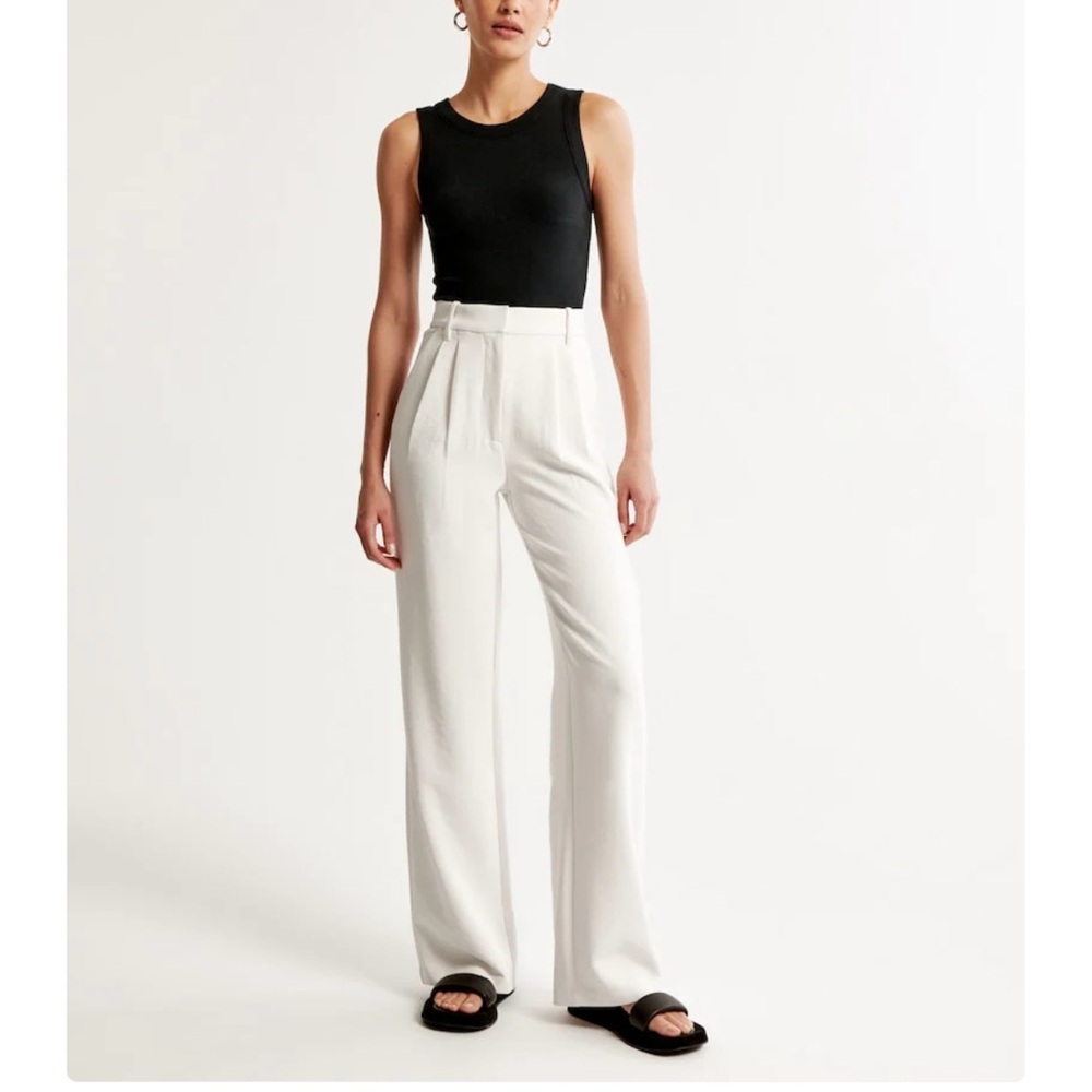 Daisy Grace White Wide-Leg Tailored - L